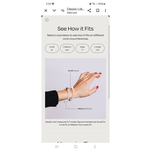 New 2 6.5" Lokai Silicone Bead Bracelet Mt Everest Dead Sea Blue Red Pink Purple - Picture 4 of 8